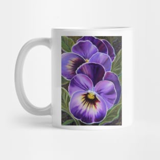 sweet garden pansies by Renee Lavoie Mug